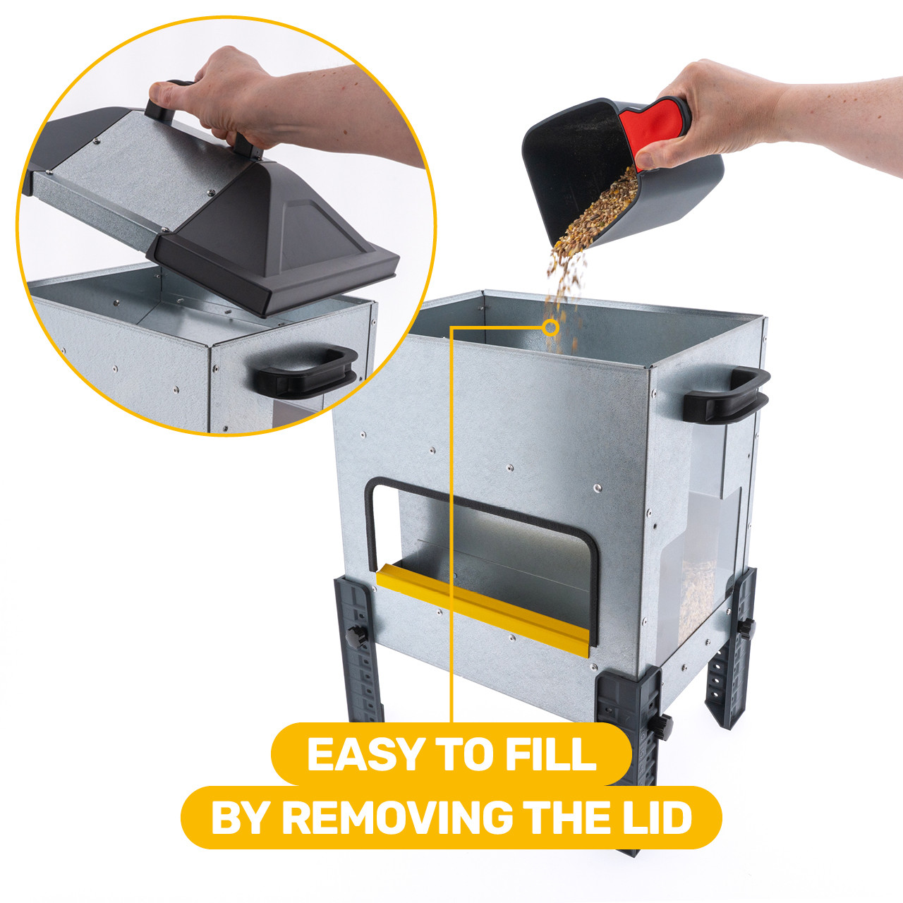 Robust voerbak 18 KG Open afbeelding 8