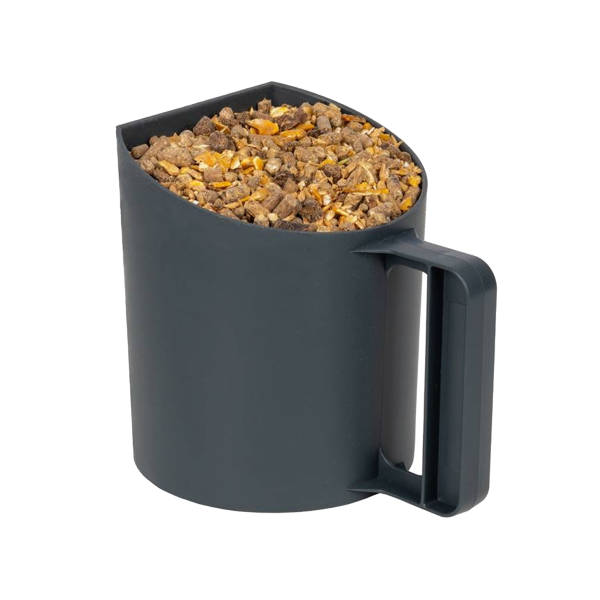 Voerschep kunststof antraciet 1,5L